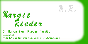 margit rieder business card